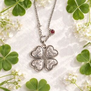 Brighton Silver Four-Leaf Clover Pendant Necklace